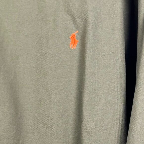 GUC Ralph Lauren Men's Size XXLT Green Button Down Orange Pony Logo Oxford Shirt - Picture 2 of 7